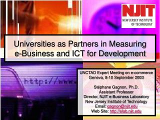 Universities as Partners in Measuring e-Business and ICT for Development