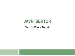 JAVNI SEKTOR