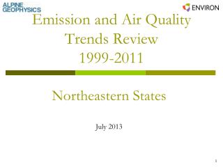 Emission and Air Quality Trends Review 1999-2011