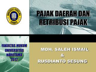 PAJAK DAERAH DAN RETRIBUSI PAJAK