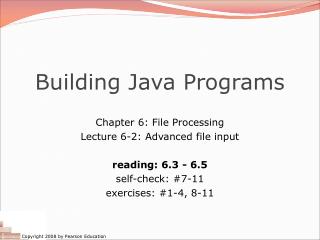 Building Java Programs