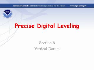 Precise Digital Leveling