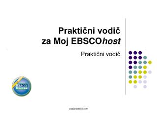 Praktični vodič za Moj EBSCO host