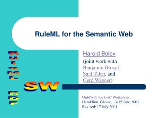 RuleML for the Semantic Web