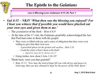 The Epistle to the Galatians