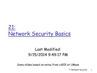 21: Network Security Basics