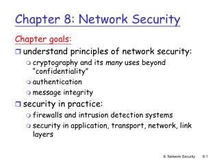 Chapter 8: Network Security