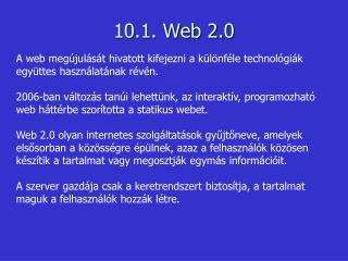 10.1. Web 2.0