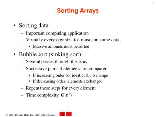 Sorting Arrays