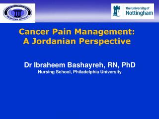 Dr Ibraheem Bashayreh, RN, PhD Nursing School, Philadelphia University