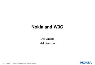 Nokia and W3C