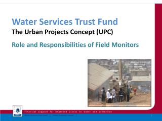 Water Services Trust Fund The Urban Projects Concept (UPC)