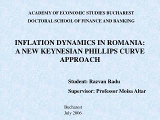 ACADEMY OF ECONOMIC STUDIES BUCHAREST DOCTORAL SCHOOL OF FINANCE AND BANKING