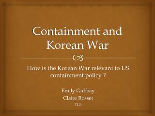 Containment and Korean War