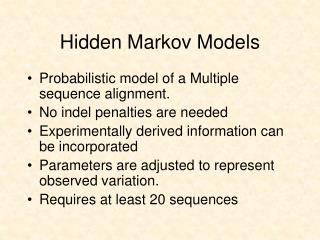 Hidden Markov Models