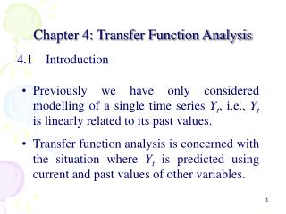 Chapter 4: Transfer Function Analysis