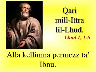 Qari mill-I ttra lil-Lhud . Lhud 1, 1-6