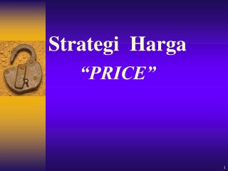 Strategi Harga “PRICE”