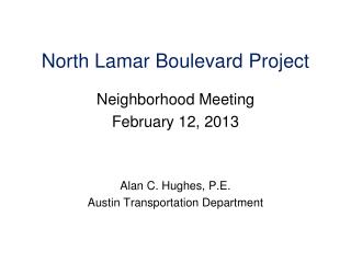 North Lamar Boulevard Project