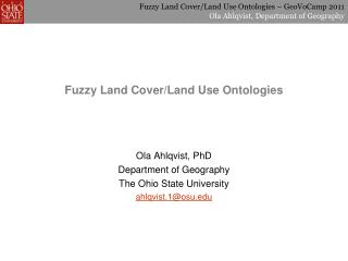 Fuzzy Land Cover/Land Use Ontologies
