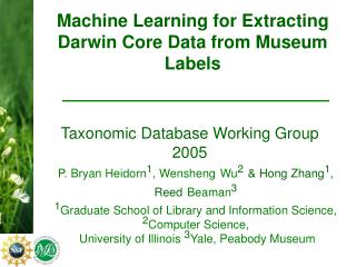 Taxonomic Database Working Group 2005