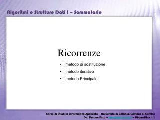 Ricorrenze