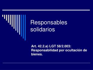 Responsables solidarios