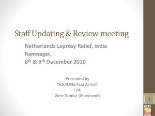 Staff Updating &amp; Review meeting