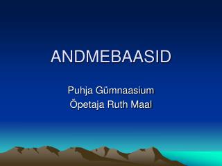 ANDMEBAASID