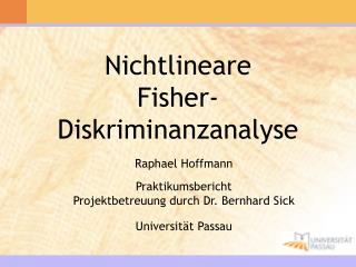 Nichtlineare Fisher-Diskriminanzanalyse