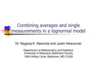 Combining averages and single measurements in a lognormal model