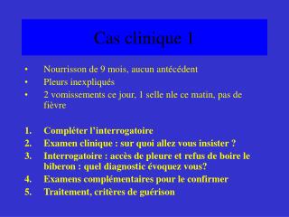 Cas clinique 1