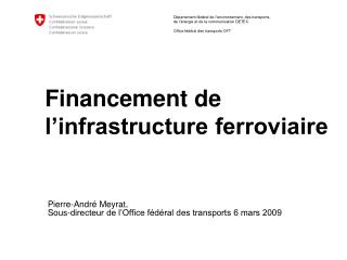Financement de l’infrastructure ferroviaire