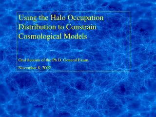 Using the Halo Occupation Distribution to Constrain Cosmological Models