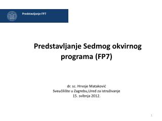 Predstavljanje FP7