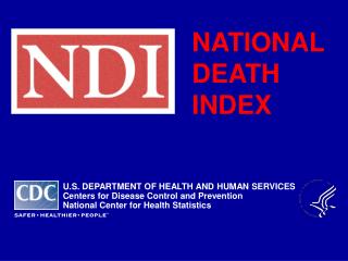 NATIONAL DEATH INDEX