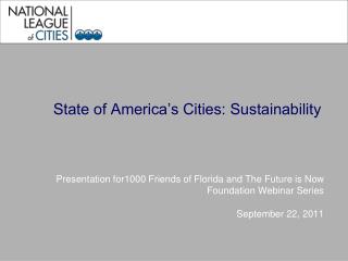 State of America’s Cities: Sustainability