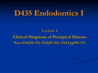 D435 Endodontics I