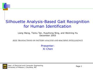 Silhouette Analysis-Based Gait Recognition for Human Identification