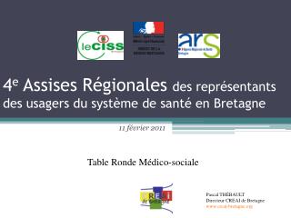 4 e Assises Régionales des représentants des usagers du système de santé en Bretagne