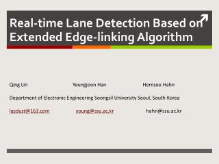 Real-time Lane Detection Based on Extended Edge-linking Algorithm