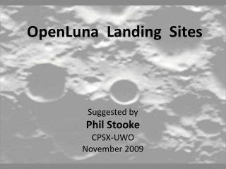 OpenLuna Landing Sites
