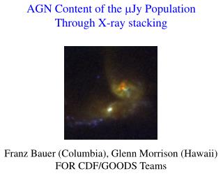 AGN Content of the m Jy Population Through X-ray stacking