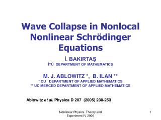 Wave Collapse in Nonlocal Nonlinear Schrödinger Equations