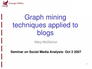 Graph mining techniques applied to blogs