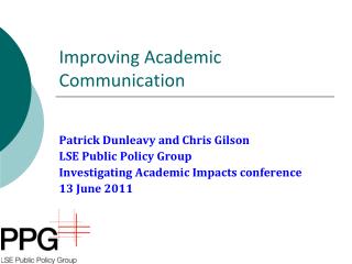 Improving Academic Communication