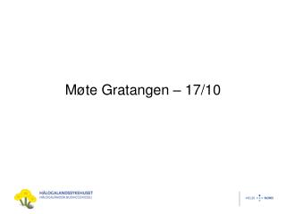 Møte Gratangen – 17/10