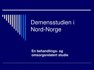 Demensstudien i Nord-Norge