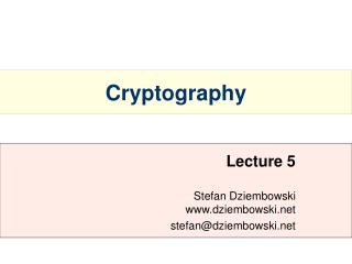 Cryptography