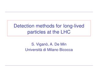 Detection methods for long-lived particles at the LHC